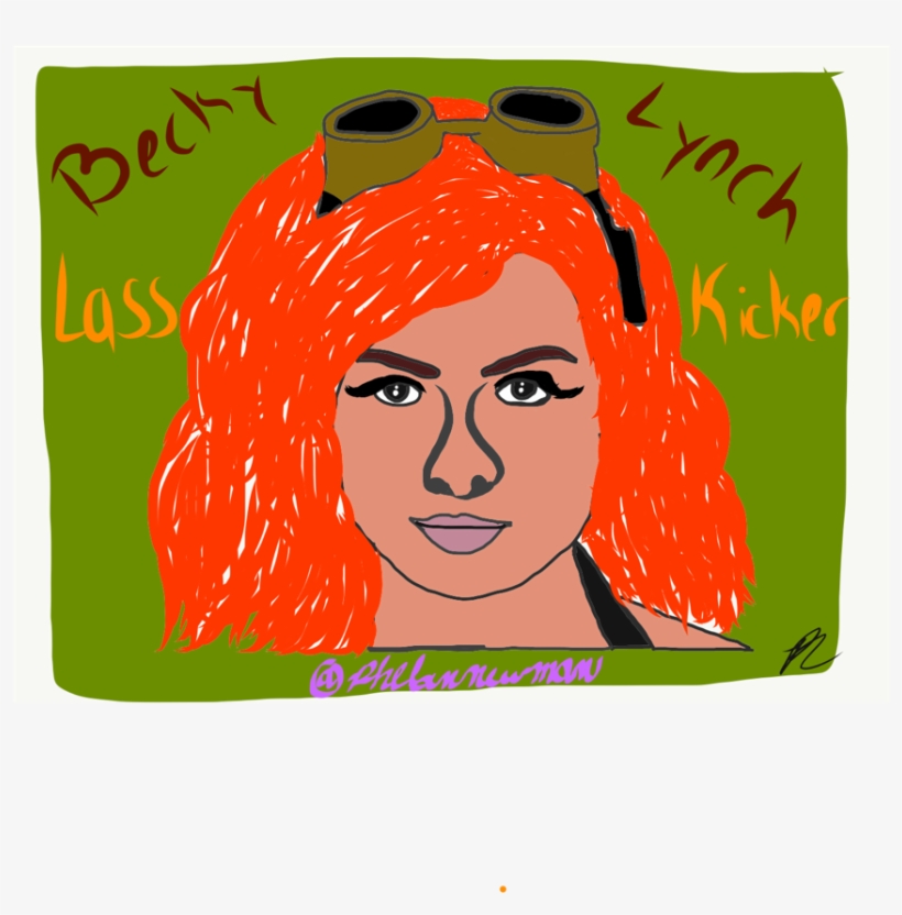 Becky Lynch Wwe Art Straight Fire Lass Kicker Phelannewman - Illustration, transparent png #1818488