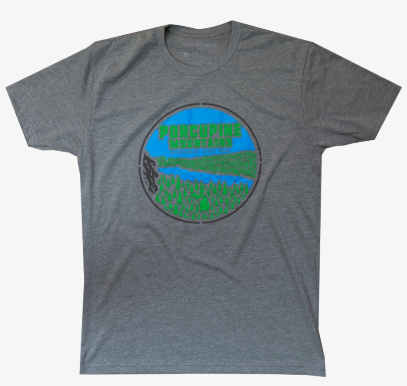 "porcupine Mountains" Heather Grey T-shirt, transparent png #1818515