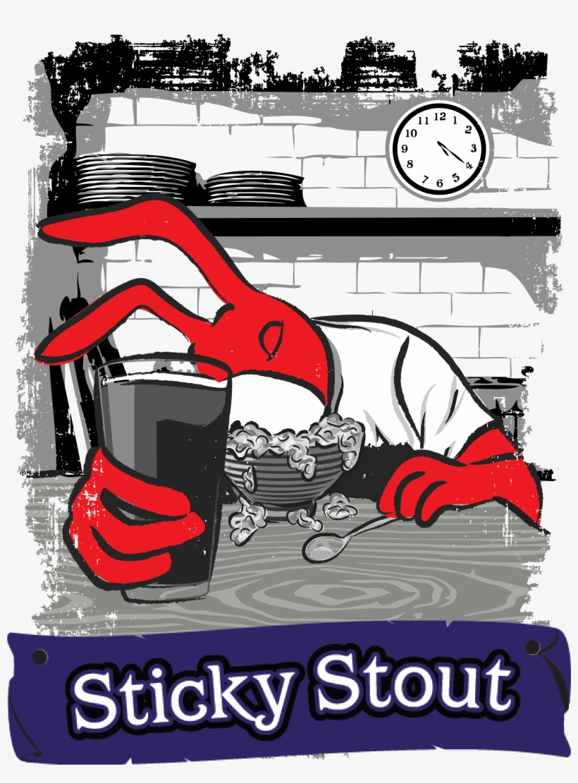 Stickystout Onwhite Wbanner - Red Hare Sticky Stout, transparent png #1818534