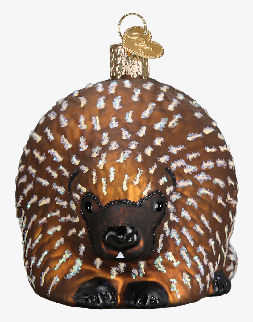 Porcupine Picture Of Porcupine - Lucky Mushroom Glass Blown Hanging Christmas Ornament, transparent png #1818940