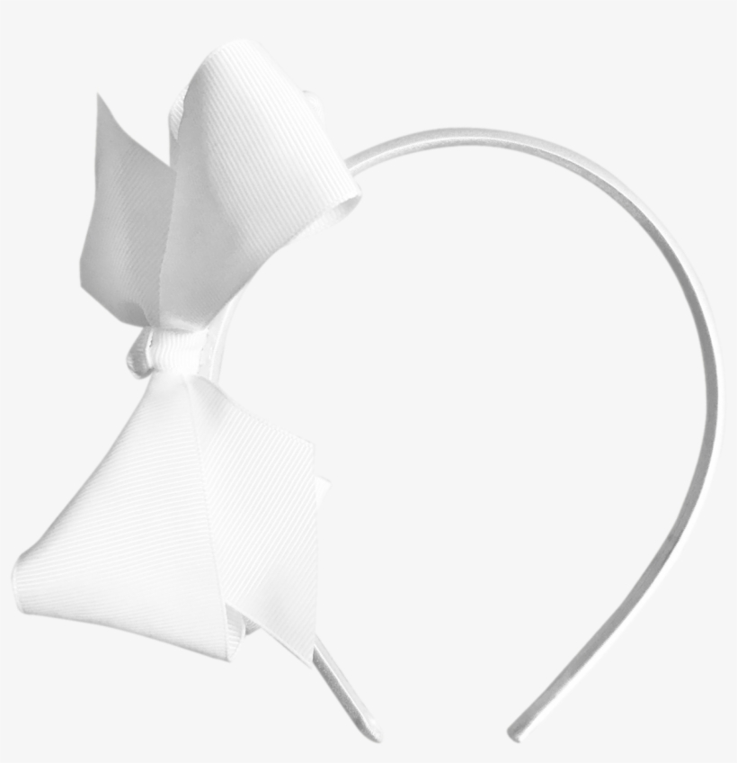 Image Of White Bow Headband - Headband, transparent png #1819448