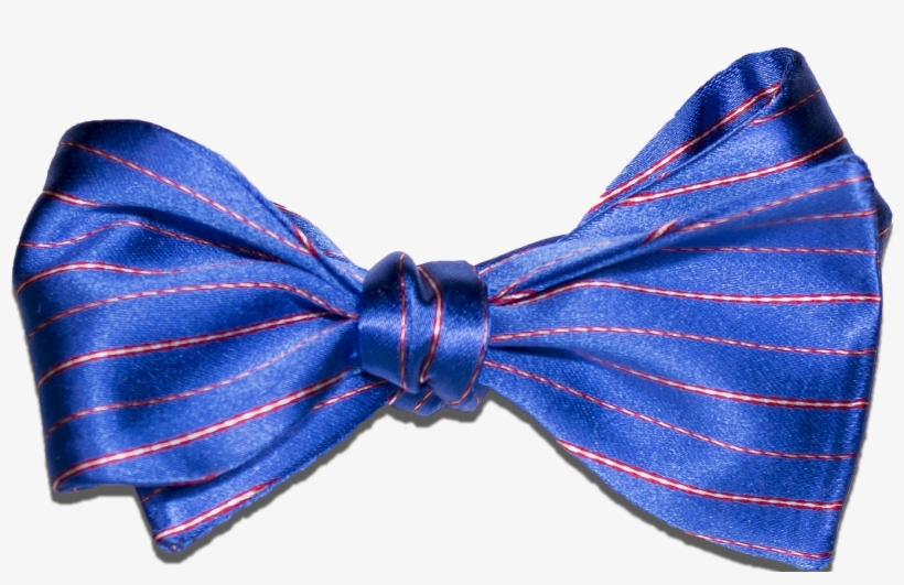 Royal Blue With Red And White Silk Bow Tie, transparent png #1819541