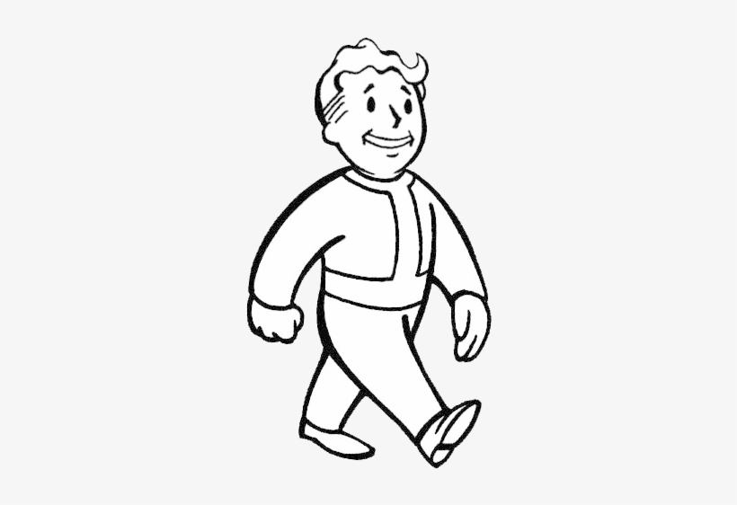 Vault Boy Is The Mascot Character Of The Vault-tec - Vault Boy Transparent Gif, transparent png #1819614