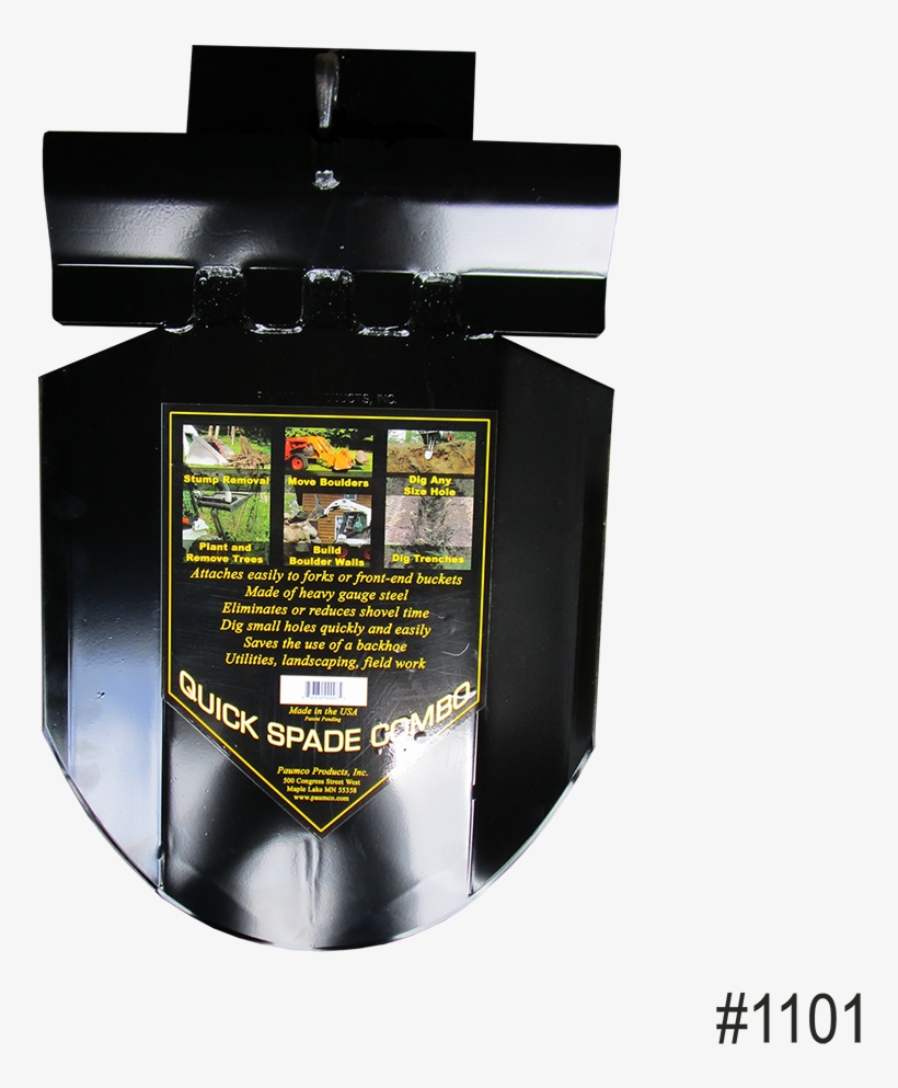 Paumco Quick Spade Combo Skidsteer Fork & Bucket Attachment - Skid-steer Loader, transparent png #1820164