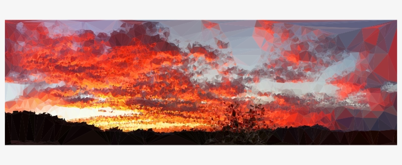 Medium Image - Panoramic Sunset Clouds, transparent png #1820191