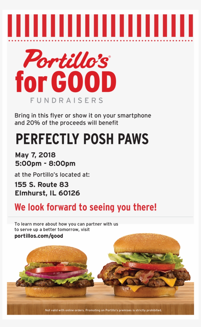 Meet Us At Portillo's - Portillo's For Good Fundraising, transparent png #1820683
