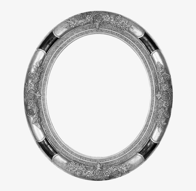 Frame, Oval, Pewter, Decorative, Embossed, Style - Dmk Kalaignar, transparent png #1820759