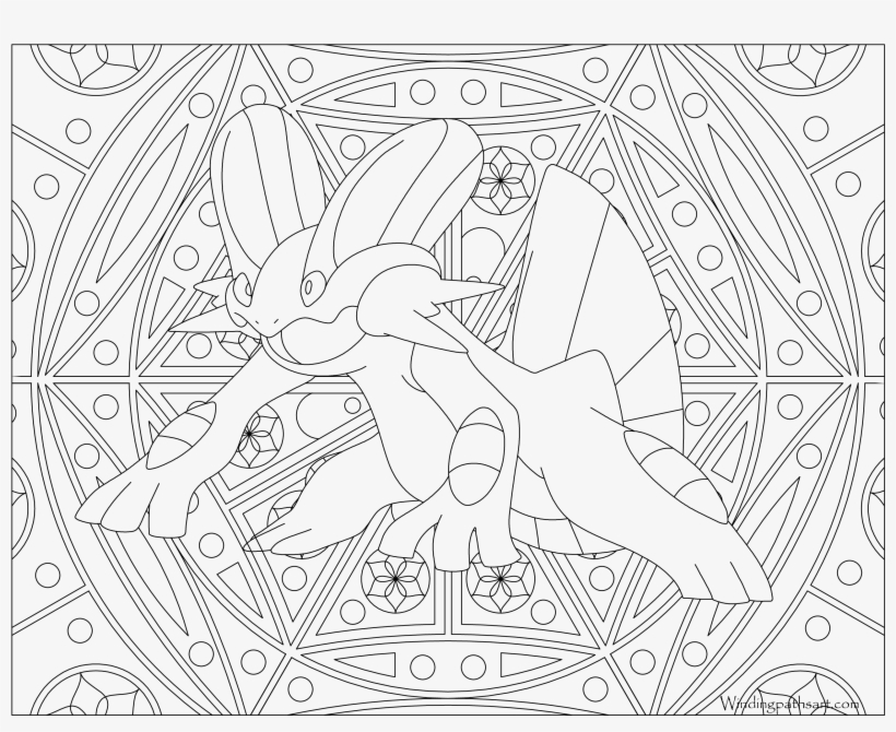 #260 Swampert Pokemon Coloring Page - Pokemon Adult Coloring Pages, transparent png #1821289