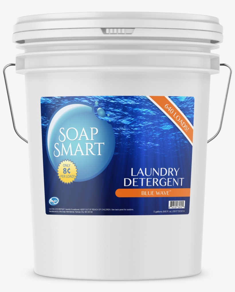 Blue Wave 5 Gallon Laundry Detergent - Fabric Softener, transparent png #1821762
