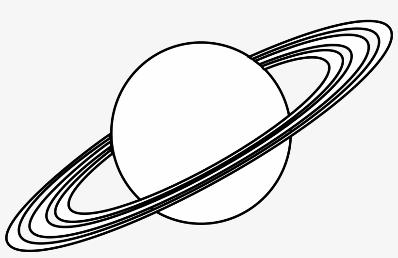 Clip Art Planets - Black And White Planet Clipart, transparent png #1821819