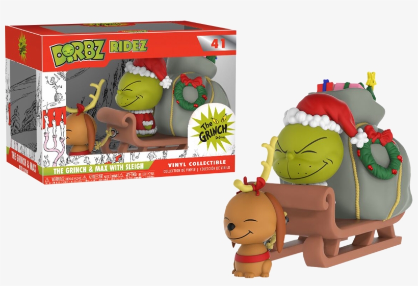 The Grinch And Max On Sled Dorbz Ridez Vinyl Figure - Funko Pop The Grinch, transparent png #1821992