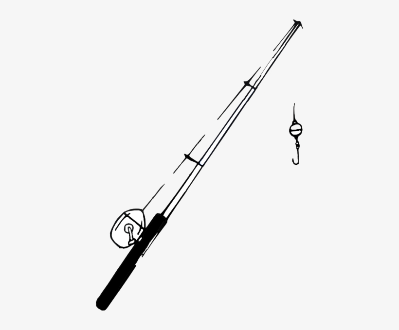 Hook Clipart Fishing Rod - Fishing Rod Clip Art, transparent png #1822459