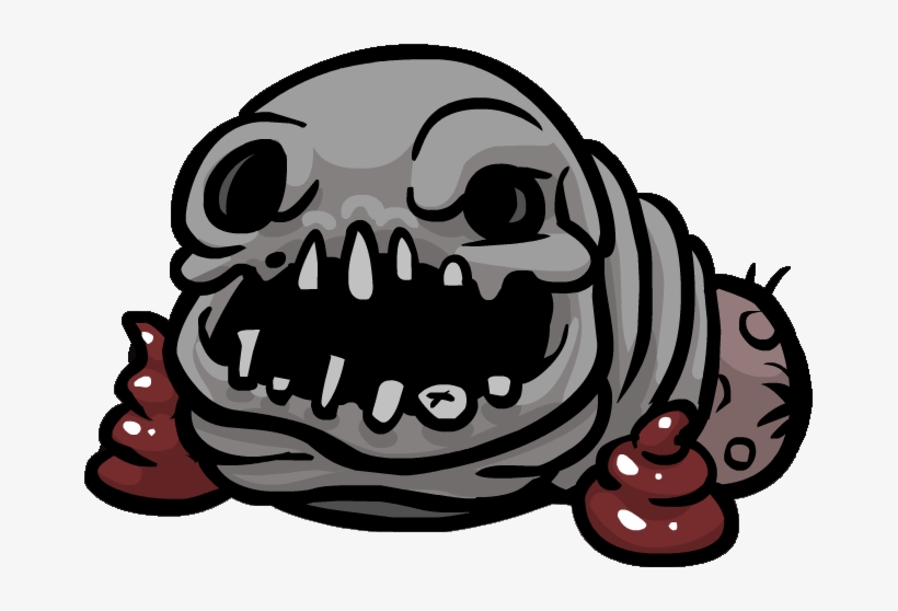 Top 10 Bosses - Tboi Bosses Worm, transparent png #1822823