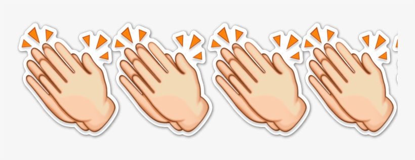 Clapping Hands Sign Emoji - Applause Emoji Tshirt Clapping Hands Emoticon Cheers, transparent png #1822875