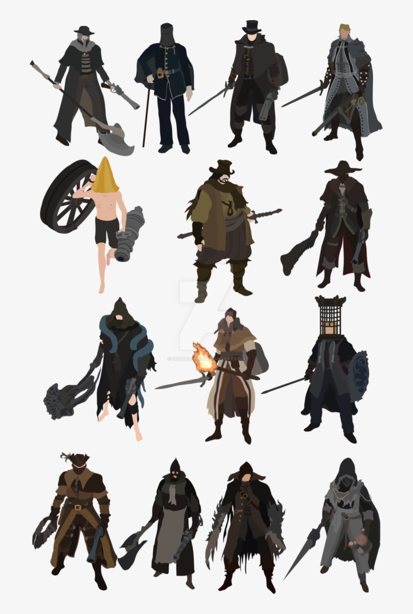 The Old Hunters Are Bloodborne's Npcs You Can Summon - Bloodborne Hunters, transparent png #1823026