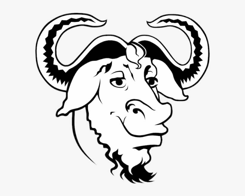 Heckert Gnu White - Gnu Logo Png, transparent png #1823097
