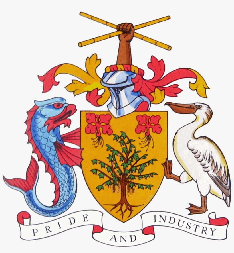 Coat Of Arms Of Barbados - Caribbean Coat Of Arms, transparent png #1823320