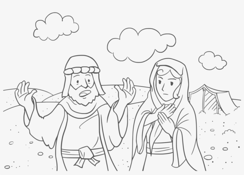 Bible Bethel Coloring Book Binding Of Isaac Jacob And - Hagar And Ishmael Coloring Pages, transparent png #1823495