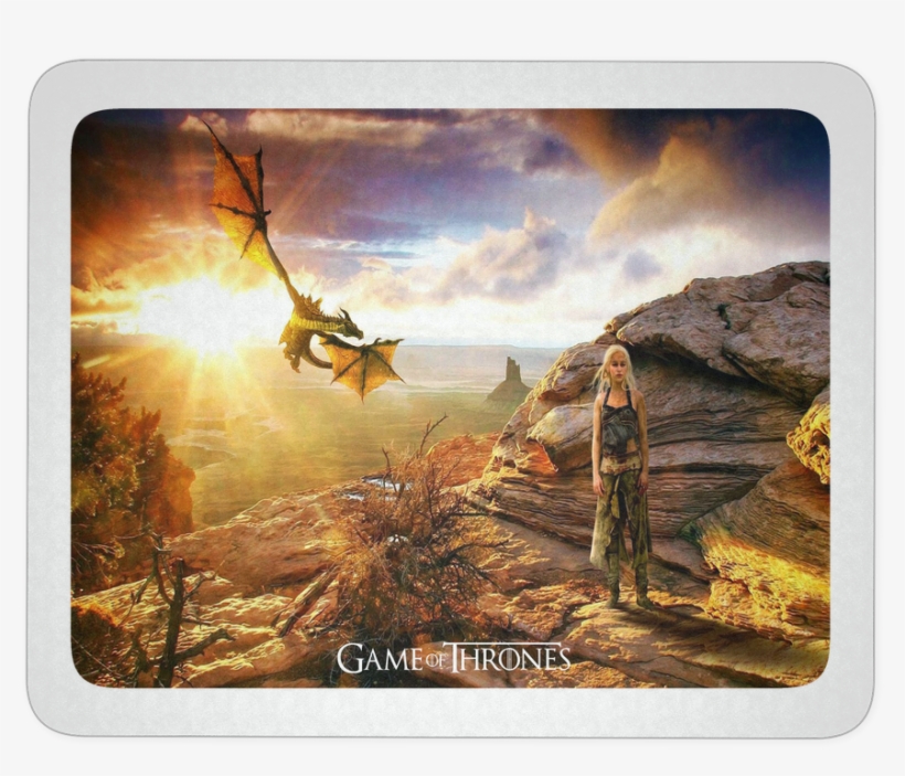 Khaleesi With Dragon Targaryen Game Of Thrones Mousepad - Daenerys Targaryen Dragons Hd, transparent png #1824143