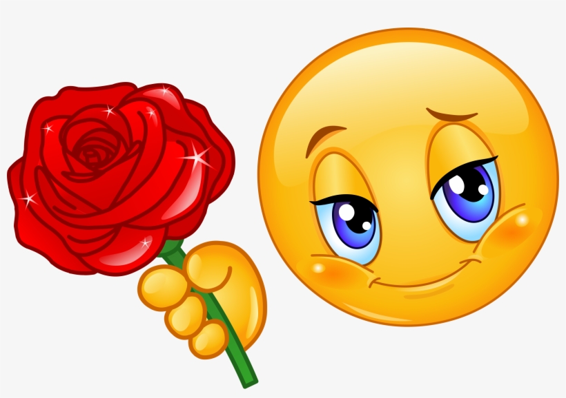 Hotsigns And Decals - Smiley Face With Rose, transparent png #1824198