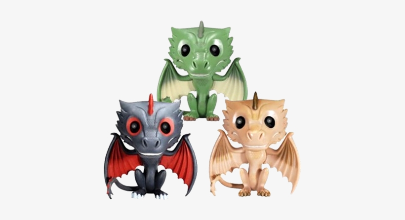 Game Of Thrones Drogon, Rhaegal & Viserion Icon - Game Of Thrones Rhaegal Exclusive Pop! Vinyl Figure, transparent png #1824610