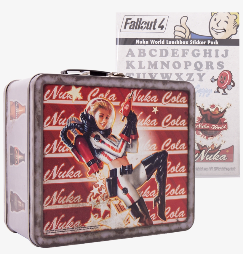 Fallout 4 Nuka Cola Lunchbox Sticker Set Mac's Comics - Fallout Tin Tote Lunch Box Nuka Cola, transparent png #1824853