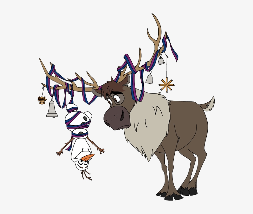 Olaf At Christmas - Sven Frozen Clip Art, transparent png #1825134