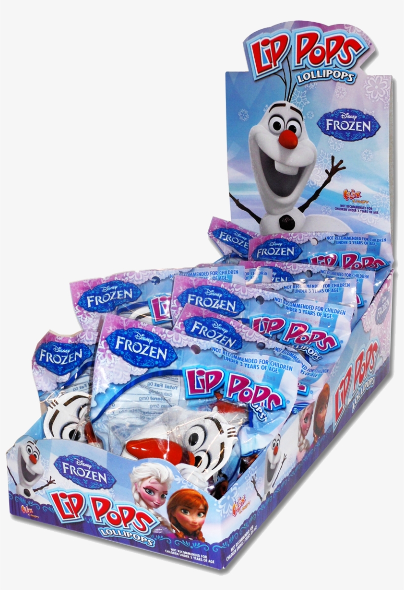 1 - - Disney Frozen Lip Pops Lollipops 0.8 Oz - Pack Of 12, transparent png #1825950