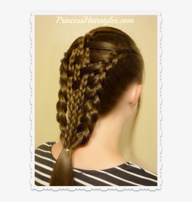 Checkerboard Duch Braids Hairstyle Tutorial - Updo, transparent png #1826069