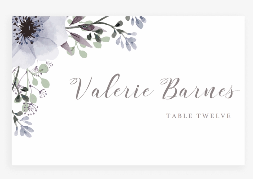 Wedding Place Card Template Blush Pink Diy Wedding - Calligraphy, transparent png #1826072
