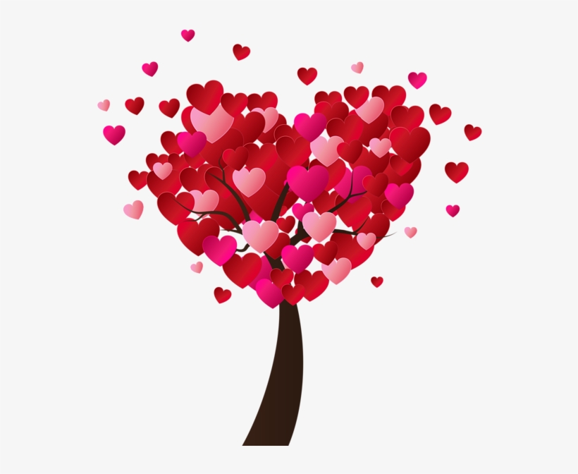Valentine's Day Heart Tree Png Clip - Happy Anniversary Aunty And Uncle, transparent png #1826496