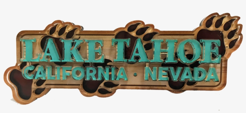 Souvenir Magnet Bear Claw Tracks Magnet Lake Tahoe - Souvenir, transparent png #1826726