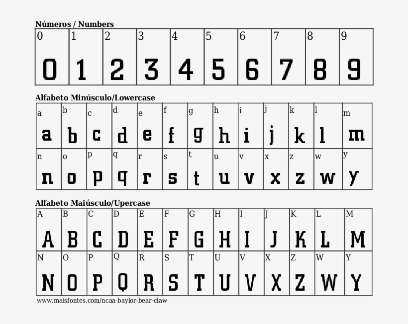 Font Details Ncaa Baylor Bear Claw - Adobe Heiti Std, transparent png #1827115