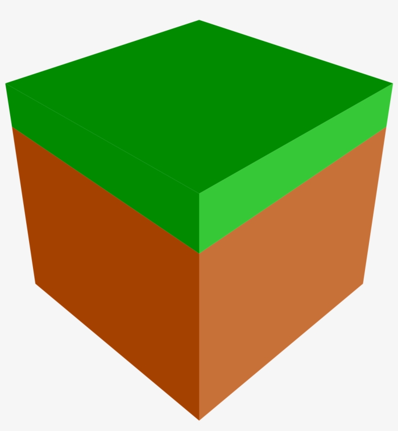 Grass Block Stylized - Minecraft Grass Block Simple, transparent png #1827384