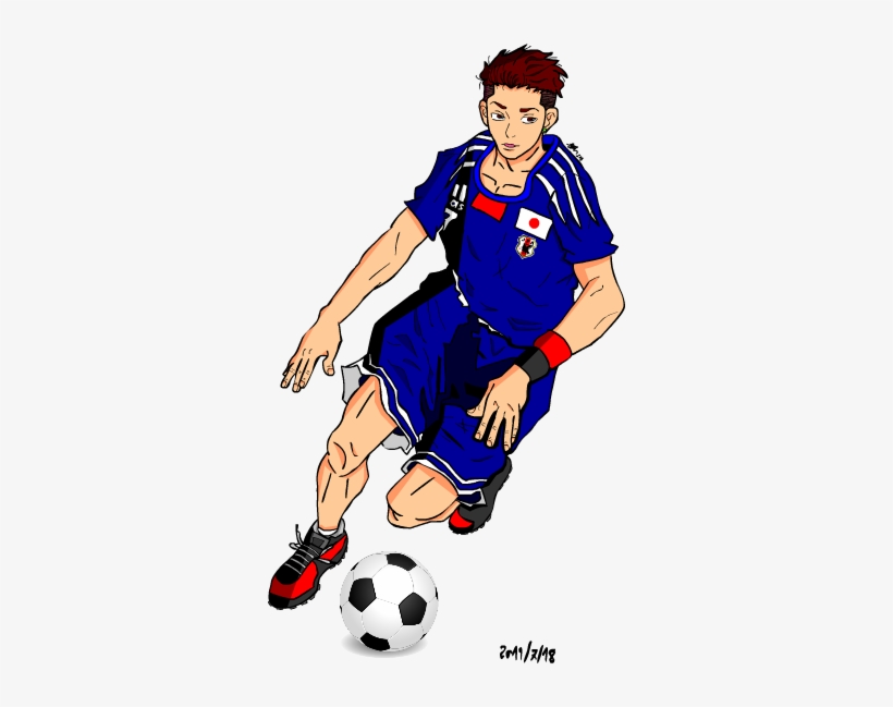 Ryota X Japan Team By Saki Strife - Soccer Ball Women's V-neck T-shirt, transparent png #1827535