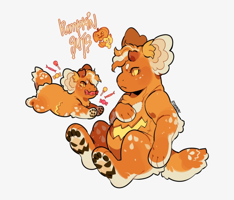 Pumpkin Guts Halloween Plush Dragon Auction Closed - Pumpkin, transparent png #1828149