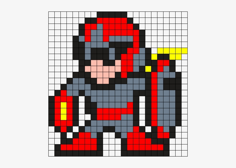 Mega Man Protoman Perler Bead Pattern / Bead Sprite - Mega Man Beads Proto Man, transparent png #1828515