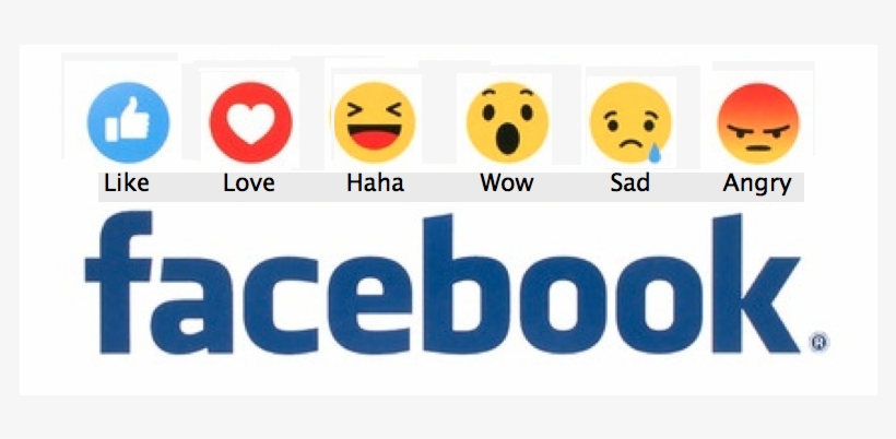 Facebook Reaction Buttons - Us On Facebook, transparent png #1828820