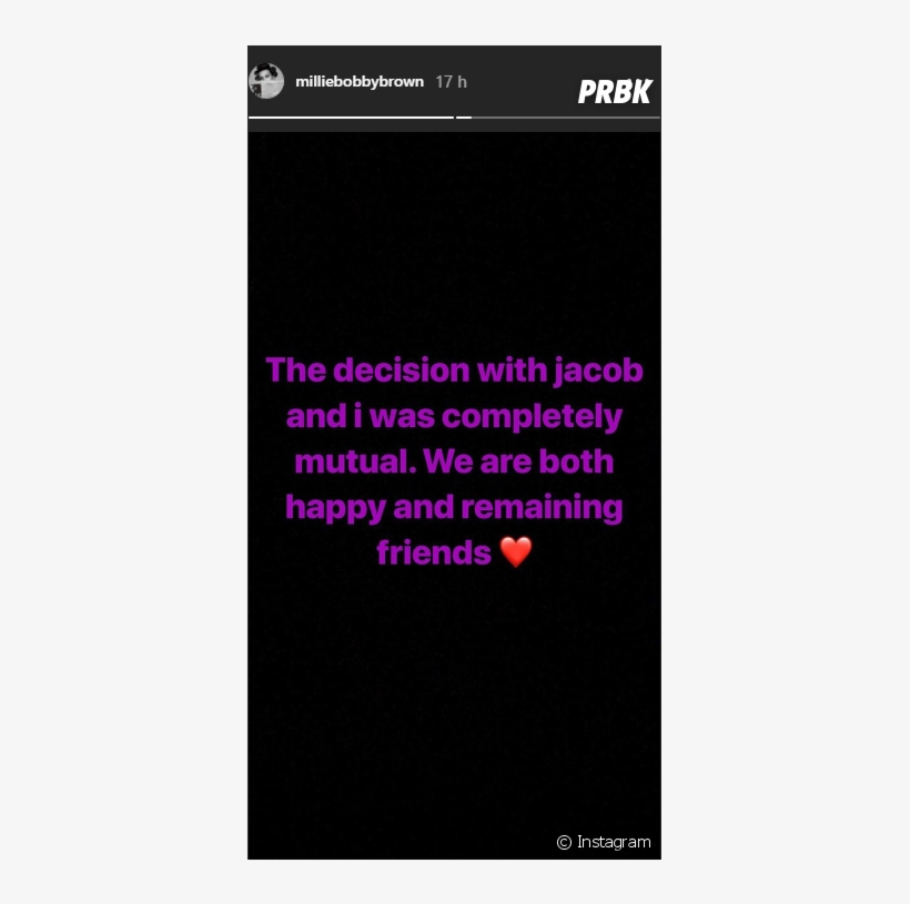 Millie Bobby Brown Annonce Sa Rupture Avec Jacob Sartorius - Millie And Jacob Breakup, transparent png #1829375