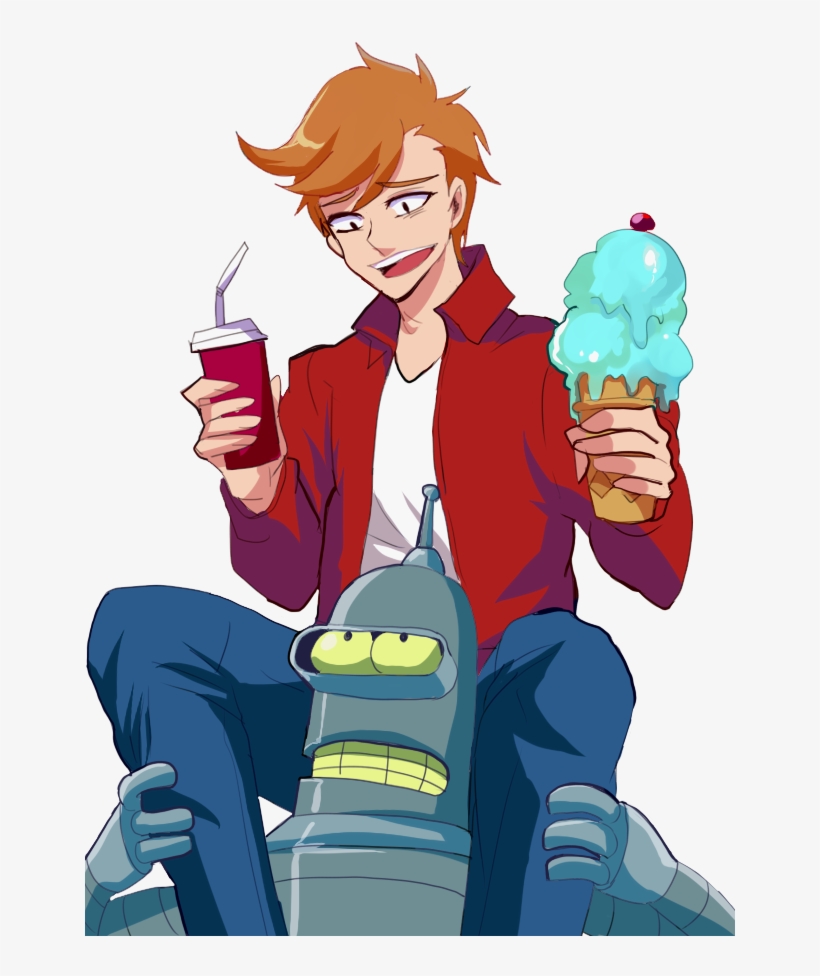 Fry And Bender By Gan-91003 - Futurama Bender Fan Art, transparent png #1829811