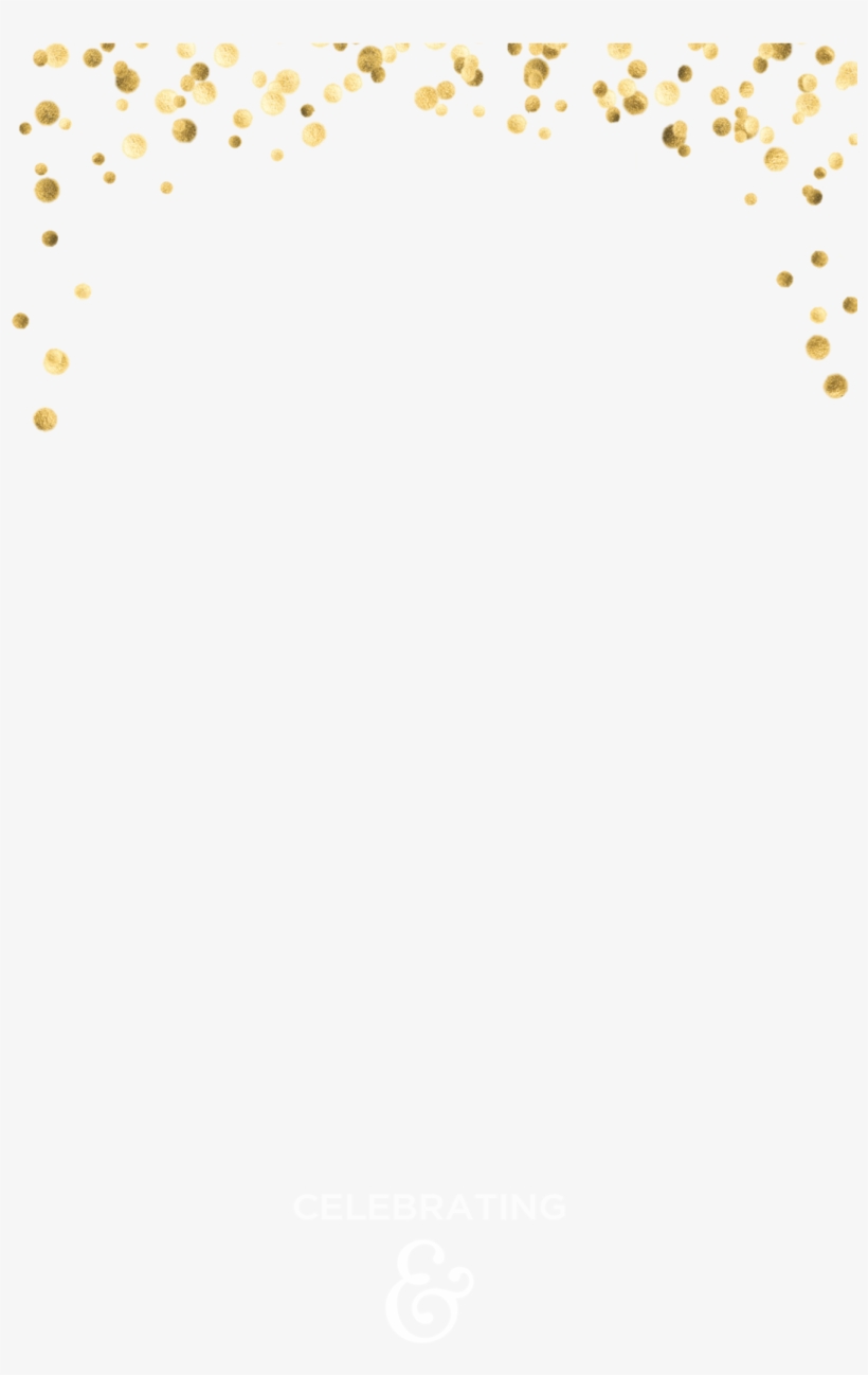 Gold Confetti - Snapchat Geofilter Template Free, transparent png #1829989