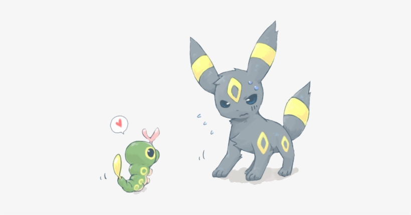 Pokemon, Umbreon, And Caterpie Image - Umbreon And Caterpie, transparent png #1830216