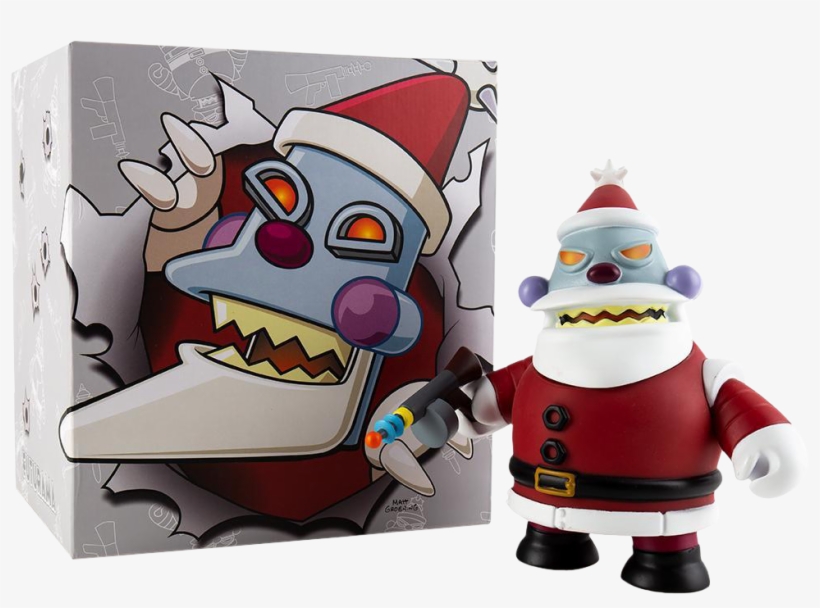 Robot Santa Claus Naughty 6” Vinyl Figure - Futurama Santa Kidrobot, transparent png #1830217