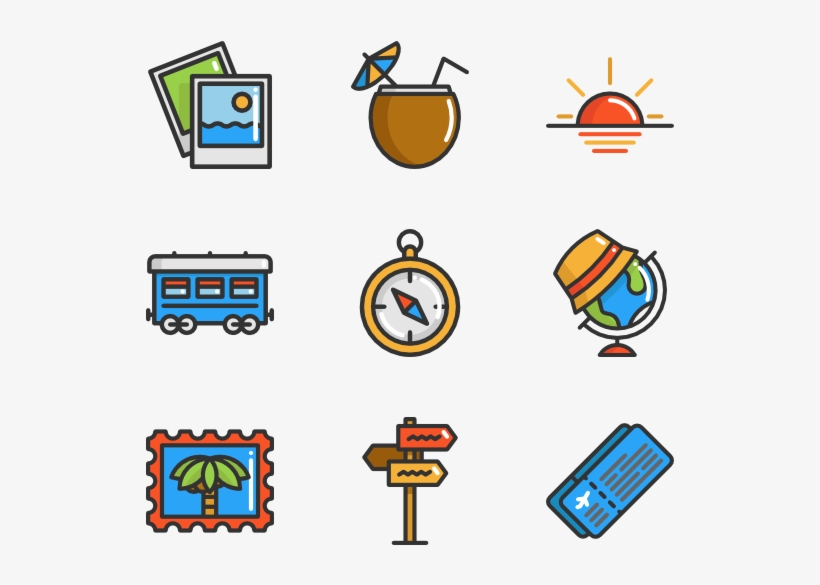 Travel Linear Color - Iconos De Lavanderia, transparent png #1830450