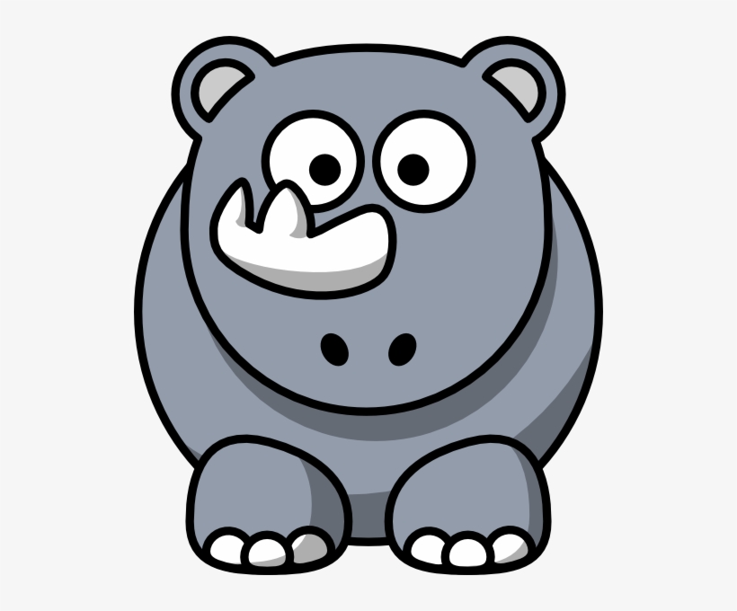 Studiofibonacci Rhinoceros Clipping Cartoon - Cartoon Hippo, transparent png #1831167