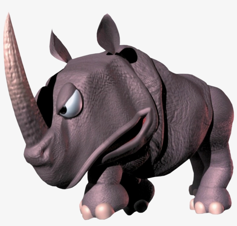 Meanwhile Rambi Struts Around Like He Owns The Place - Donkey Kong Country Rhino, transparent png #1831441