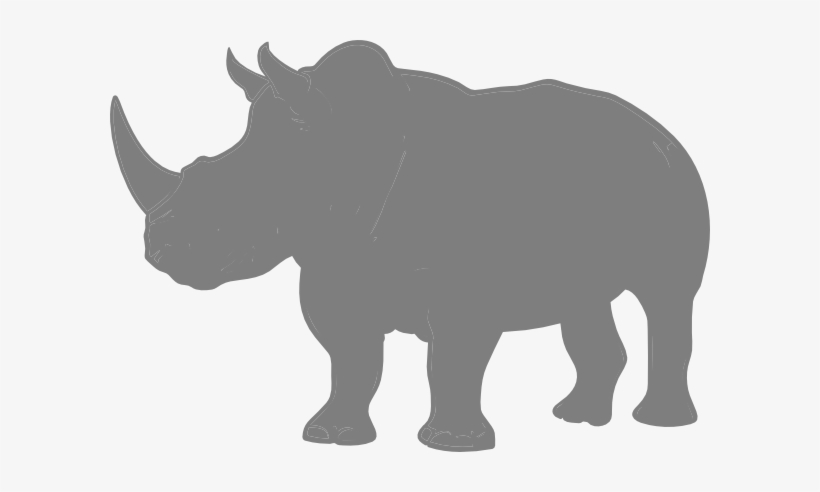 Rhino Clipart Silhouette - Rhino Silhouette Clip Art, transparent png #1831468