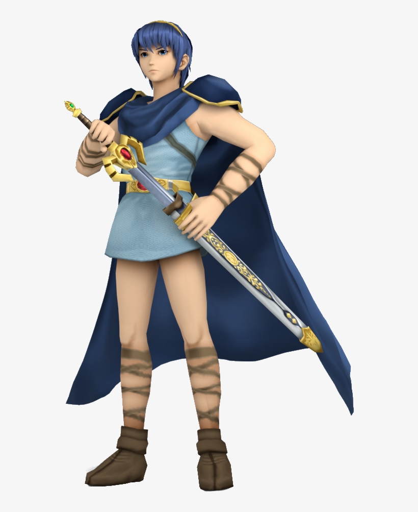 Unofficial Smash 3 Alt Classic Marth By - Fire Emblem Pantless Marth, transparent png #1831470