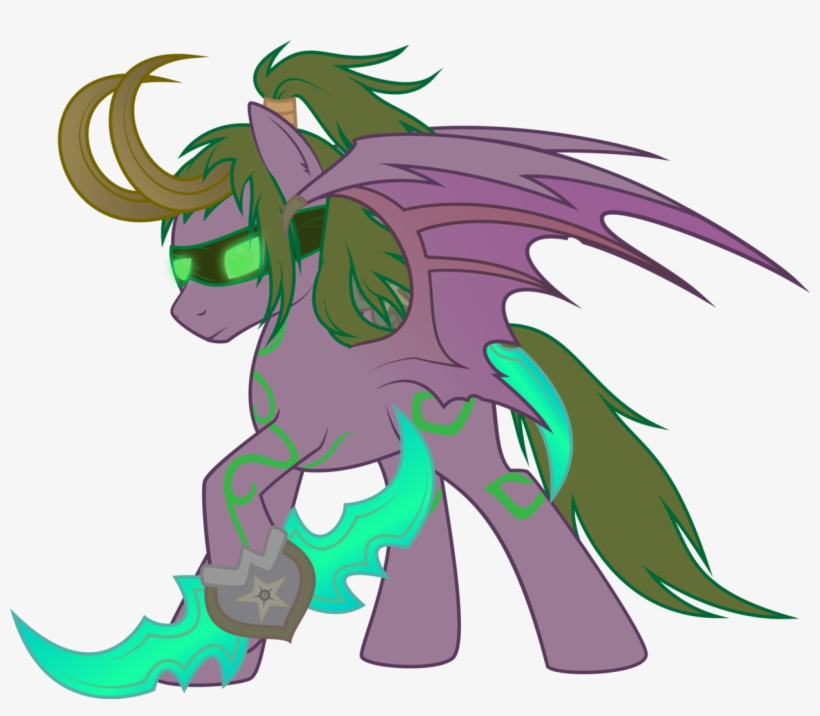 Rusilis, Blindfold, Frown, Glowing Eyes, Hoof Hold, - My Little Pony Illidan, transparent png #1831690
