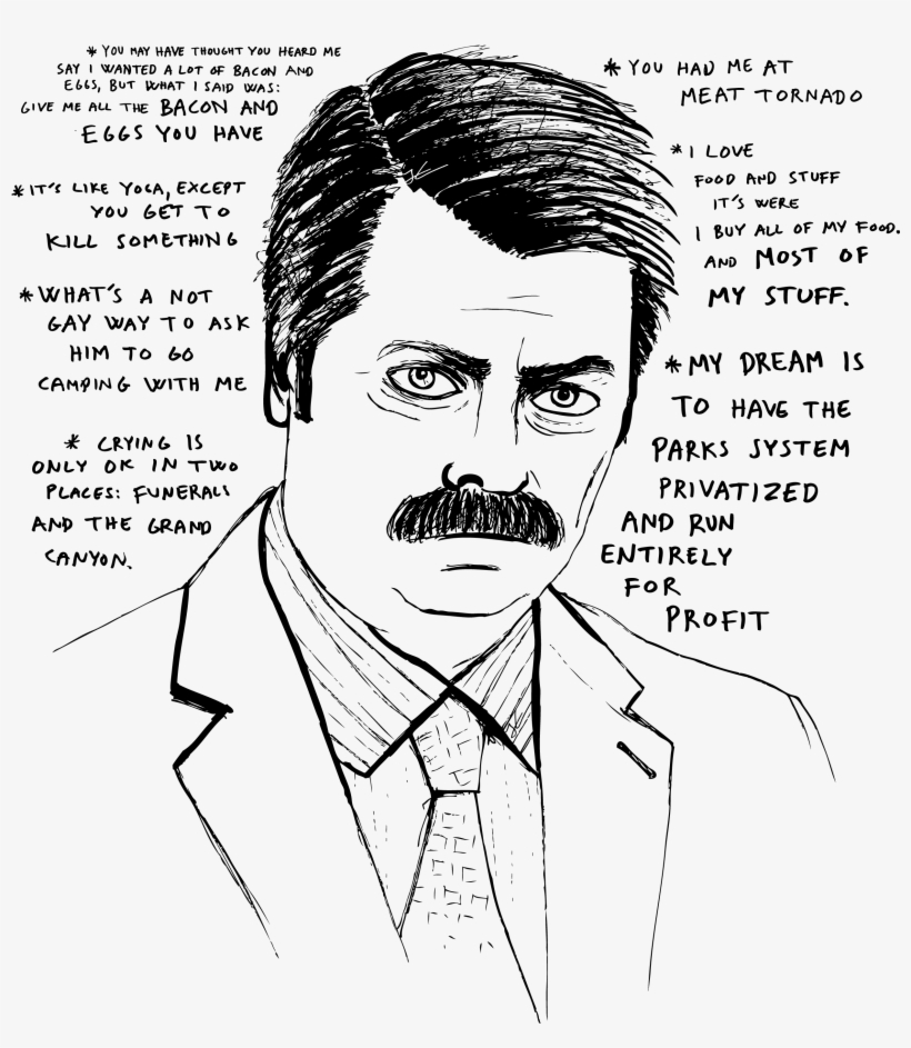 Ron Swanson Quotes - Ron Swanson, transparent png #1831946